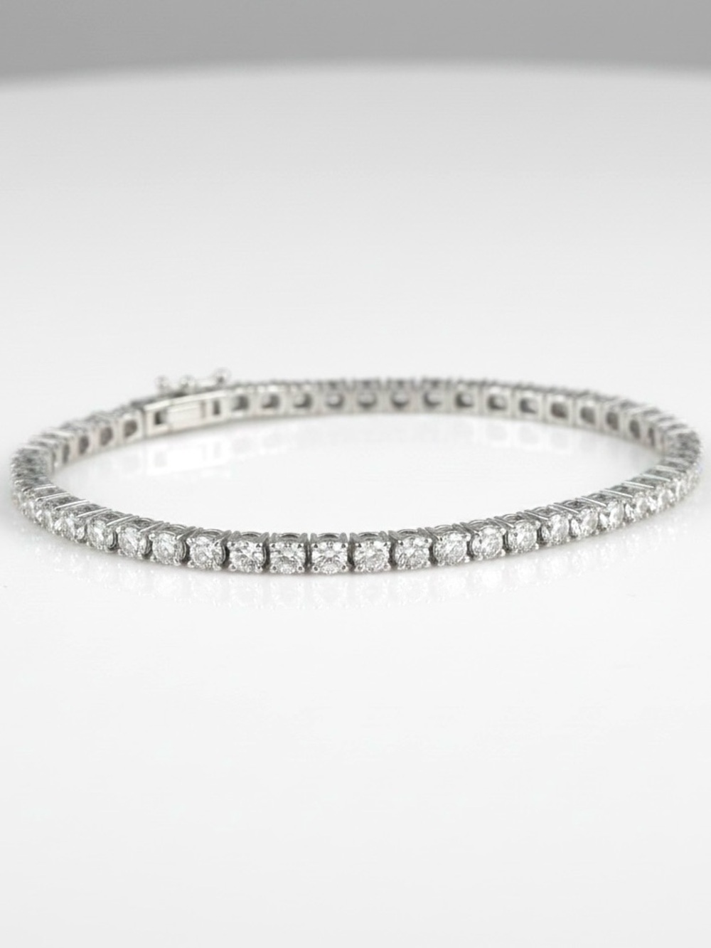925 Silver, 11.7CTW Moissanite Tennis Bracelet
